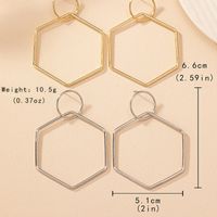 1 Pair Elegant Simple Style Rhombus Iron Drop Earrings main image 2