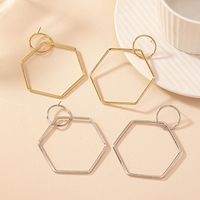 1 Pair Elegant Simple Style Rhombus Iron Drop Earrings main image 1