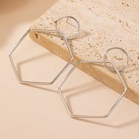 1 Pair Elegant Simple Style Rhombus Iron Drop Earrings sku image 2