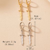 1 Pair Simple Style Cross Alloy Zinc Drop Earrings main image 2