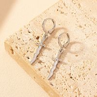 1 Pair Hip-hop Rock Punk Cross Alloy Zinc Drop Earrings main image 5