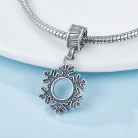 1 Piece Simple Style Snowflake Sterling Silver Plating Inlay Pendant Jewelry Accessories main image 5