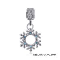 1 Piece Simple Style Snowflake Sterling Silver Plating Inlay Pendant Jewelry Accessories main image 2
