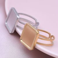 Simple Style Geometric Stainless Steel Irregular 18k Gold Plated Open Rings main image 7