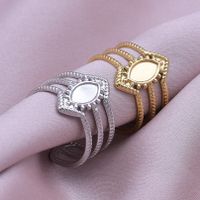 Simple Style Geometric Stainless Steel Irregular 18k Gold Plated Open Rings main image 6