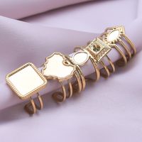Simple Style Geometric Stainless Steel Irregular 18k Gold Plated Open Rings main image 3