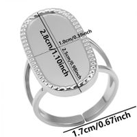 Simple Style Geometric Stainless Steel Irregular 18k Gold Plated Open Rings sku image 1