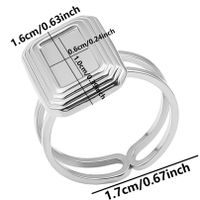 Simple Style Geometric Stainless Steel Irregular 18k Gold Plated Open Rings sku image 2