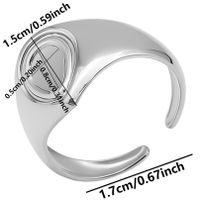 Einfacher Stil Geometrisch Rostfreier Stahl Irregulär 18 Karat Vergoldet Offener Ring sku image 3