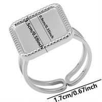 Simple Style Geometric Stainless Steel Irregular 18k Gold Plated Open Rings sku image 4