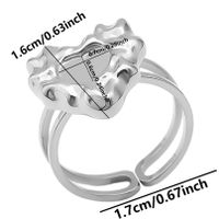 Einfacher Stil Geometrisch Rostfreier Stahl Irregulär 18 Karat Vergoldet Offener Ring sku image 8
