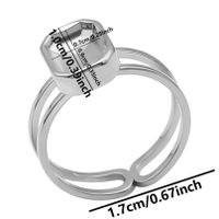 Simple Style Geometric Stainless Steel Irregular 18k Gold Plated Open Rings sku image 12