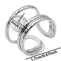 Einfacher Stil Geometrisch Rostfreier Stahl Irregulär 18 Karat Vergoldet Offener Ring sku image 15