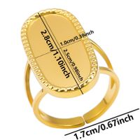 Einfacher Stil Geometrisch Rostfreier Stahl Irregulär 18 Karat Vergoldet Offener Ring sku image 16