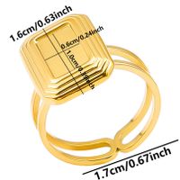 Einfacher Stil Geometrisch Rostfreier Stahl Irregulär 18 Karat Vergoldet Offener Ring sku image 17