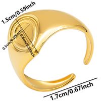 Einfacher Stil Geometrisch Rostfreier Stahl Irregulär 18 Karat Vergoldet Offener Ring sku image 18