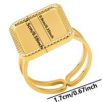 Simple Style Geometric Stainless Steel Irregular 18k Gold Plated Open Rings sku image 19