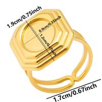 Einfacher Stil Geometrisch Rostfreier Stahl Irregulär 18 Karat Vergoldet Offener Ring sku image 21