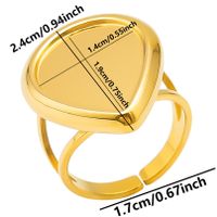 Simple Style Geometric Stainless Steel Irregular 18k Gold Plated Open Rings sku image 22