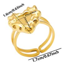 Einfacher Stil Geometrisch Rostfreier Stahl Irregulär 18 Karat Vergoldet Offener Ring sku image 23