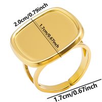 Simple Style Geometric Stainless Steel Irregular 18k Gold Plated Open Rings sku image 25