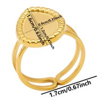 Simple Style Geometric Stainless Steel Irregular 18k Gold Plated Open Rings sku image 26
