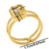 Einfacher Stil Geometrisch Rostfreier Stahl Irregulär 18 Karat Vergoldet Offener Ring sku image 27