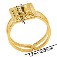 Einfacher Stil Geometrisch Rostfreier Stahl Irregulär 18 Karat Vergoldet Offener Ring sku image 28