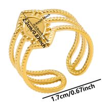 Simple Style Geometric Stainless Steel Irregular 18k Gold Plated Open Rings sku image 29