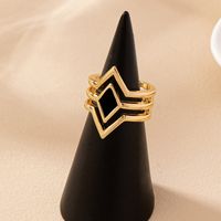 Hip-hop Vintage Style Rock Rhombus Alloy Zinc Women's Rings main image 4