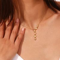 Style Simple Forme De Cœur Acier Inoxydable Placage Plaqué Or 18k Pendentif main image 5