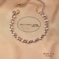 Einfacher Stil Perle Legierung Zink Frau Armbänder main image 2
