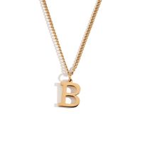 Simple Style Letter Stainless Steel Plating 18k Gold Plated Pendant Necklace sku image 2