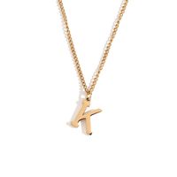 Simple Style Letter Stainless Steel Plating 18k Gold Plated Pendant Necklace sku image 11