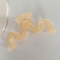 Women's Elegant Japanese Style Solid Color Waves Arylic Three-dimensional Transparent Hair Claws sku image 2