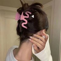 Women's Elegant Japanese Style Solid Color Waves Arylic Three-dimensional Transparent Hair Claws sku image 1