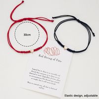 Simple Style Heart Shape Synthetics Synthetic Resin Valentine's Day Couple Drawstring Bracelets main image 2