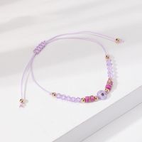 Casual Simple Style Eye Beaded Braid Artificial Crystal Natural Stone Unisex Anklet sku image 24
