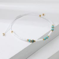 Casual Simple Style Eye Beaded Braid Artificial Crystal Natural Stone Unisex Anklet sku image 30