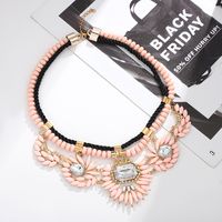 Retro Exaggerated Bohemian Geometric Arylic Alloy Women's Necklace sku image 2