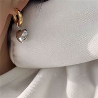 1 Pair Sweet Heart Shape Plating Titanium Steel 18K Gold Plated Drop Earrings main image 9