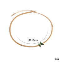 Acier Inoxydable Dame Placage Papillon Collier sku image 1