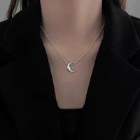 Simple Style Moon Stainless Steel Pendant Necklace main image 3