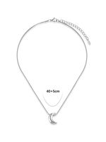 Simple Style Moon Stainless Steel Pendant Necklace main image 2
