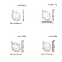 1 Piece Simple Style Human Angel Tree Copper Pearl Plating Carving Pendant Jewelry Accessories main image 3