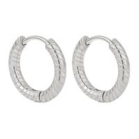 1 Pair Basic Round Plating 304 Stainless Steel 18K Gold Plated Earrings sku image 3