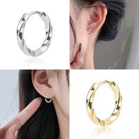 1 Pair Simple Style Round Plating 304 Stainless Steel 18K Gold Plated Earrings main image 5