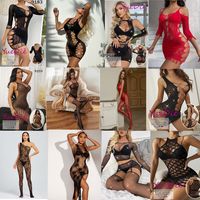 Solid Color Sexy Hollow Out Diamond Sexy Lingerie sku image 6