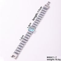 Copper K Gold Plated Rhodium Plated Casual Simple Style Quadrilateral Zircon Bracelets main image 2