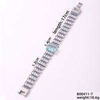 Copper K Gold Plated Rhodium Plated Casual Simple Style Quadrilateral Zircon Bracelets sku image 7